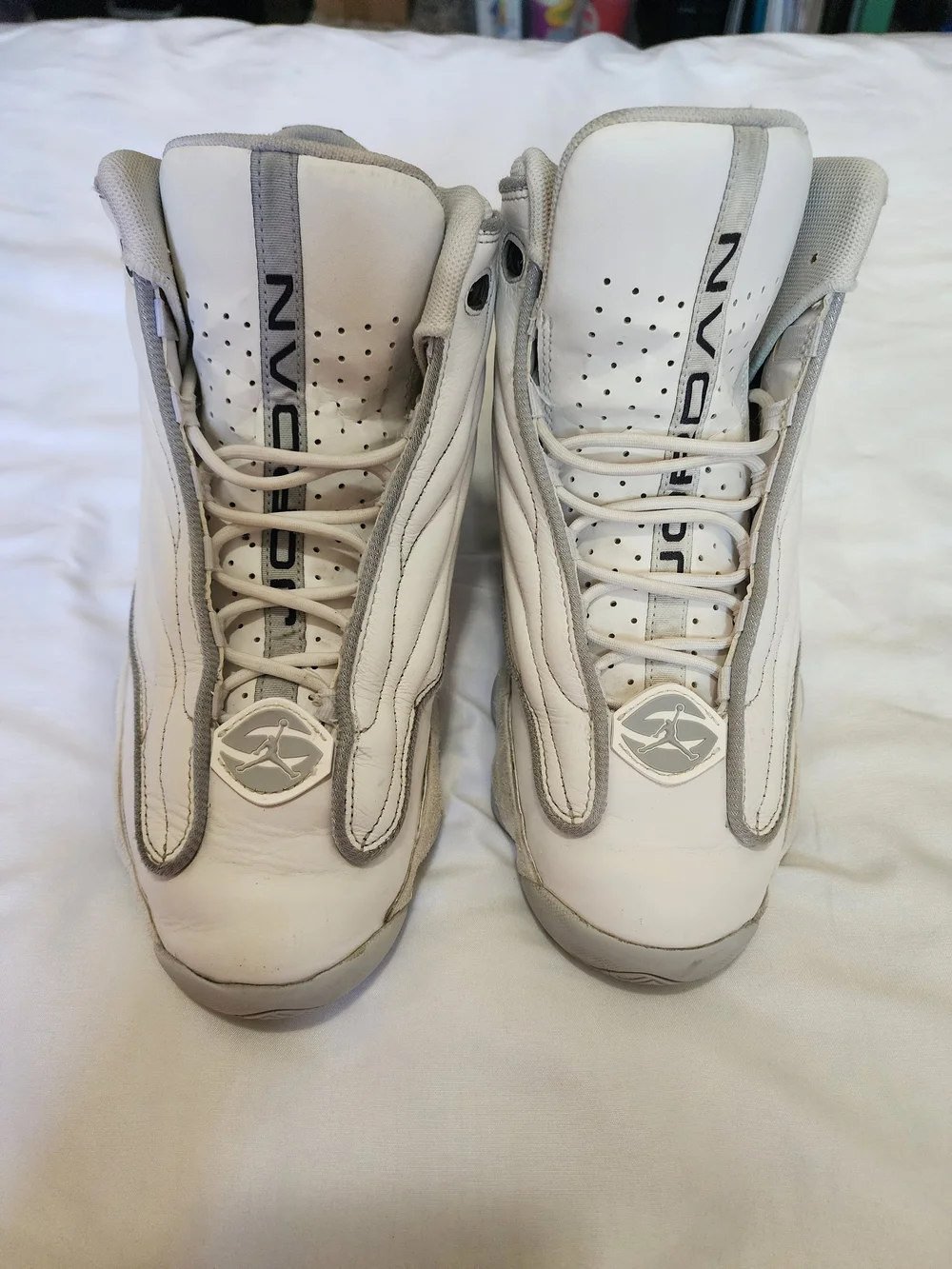 Jordan Men's White and Gray  